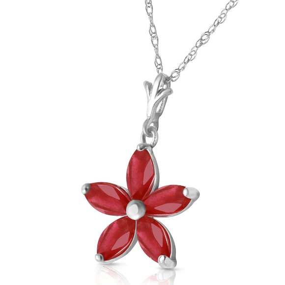 14K. SOLID GOLD NECKLACE WITH NATURAL RUBIES